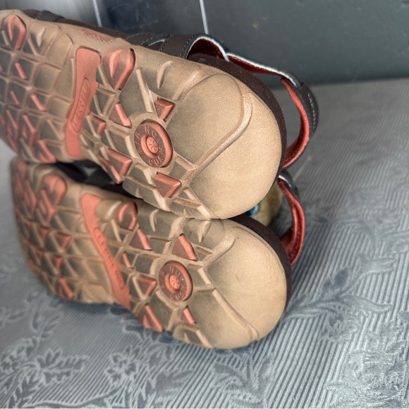 Merrell Sandspur J001230 Espresso/Red Leather Strappy Active Sandal EU42 US 11 - Picture 11 of 13